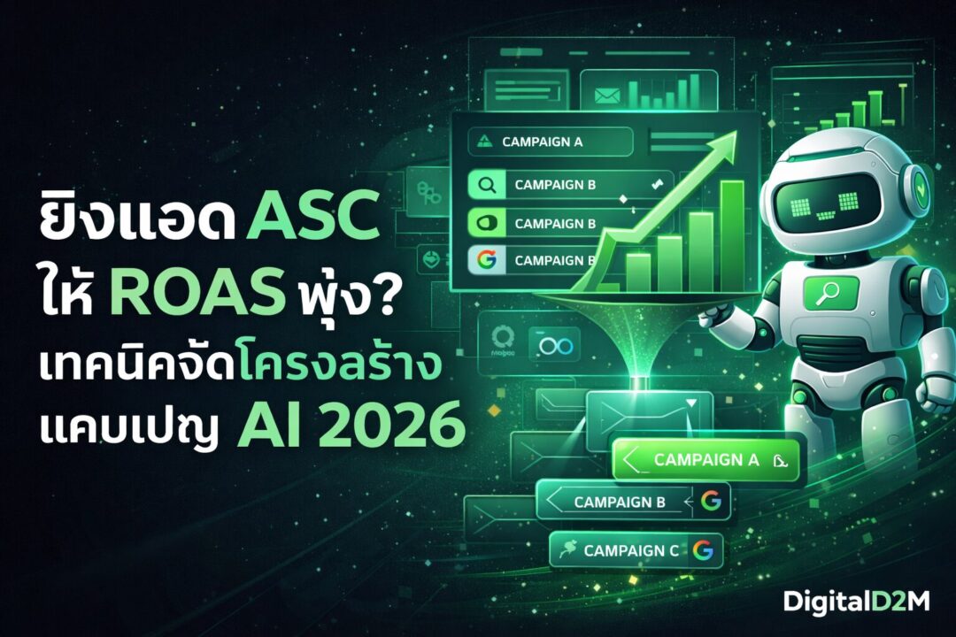 Advantage+ Shopping Campaign, ASC, ยิงแอด Facebook, Facebook Ads 2026, ROAS