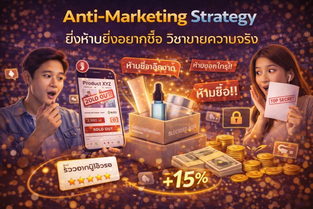 Anti-Marketing Strategy, De-influencing, กลยุทธ์การตลาด, จิตวิทยาการขาย, ความจริงใจแบรนด์