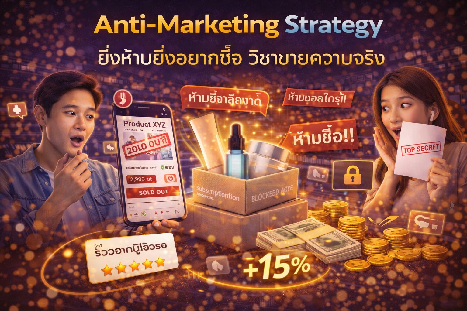 Anti-Marketing Strategy, De-influencing, กลยุทธ์การตลาด, จิตวิทยาการขาย, ความจริงใจแบรนด์