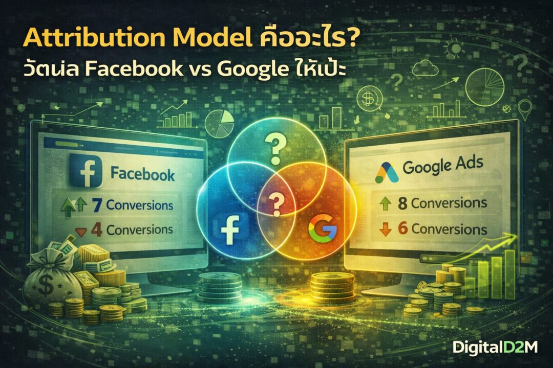 Attribution Model คืออะไร? วัดผล Facebook vs Google ให้เป๊ะ