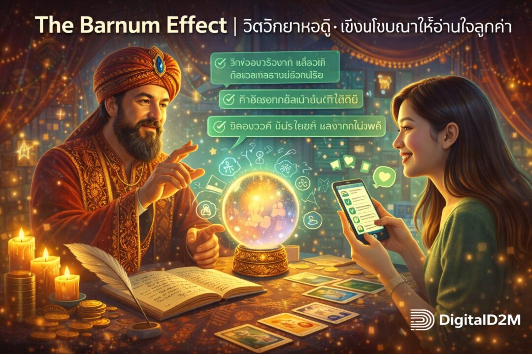 The Barnum Effect, จิตวิทยาหมอดู, Copywriting, เขียนโฆษณา, อ่านใจลูกค้า