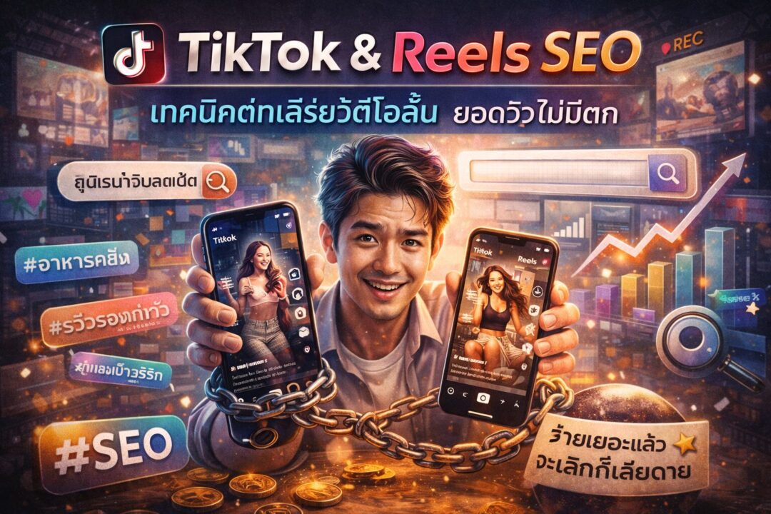 TikTok SEO, Reels SEO, การตลาดวิดีโอสั้น, ค้นหาวิดีโอ, ยอดวิวไม่ตก