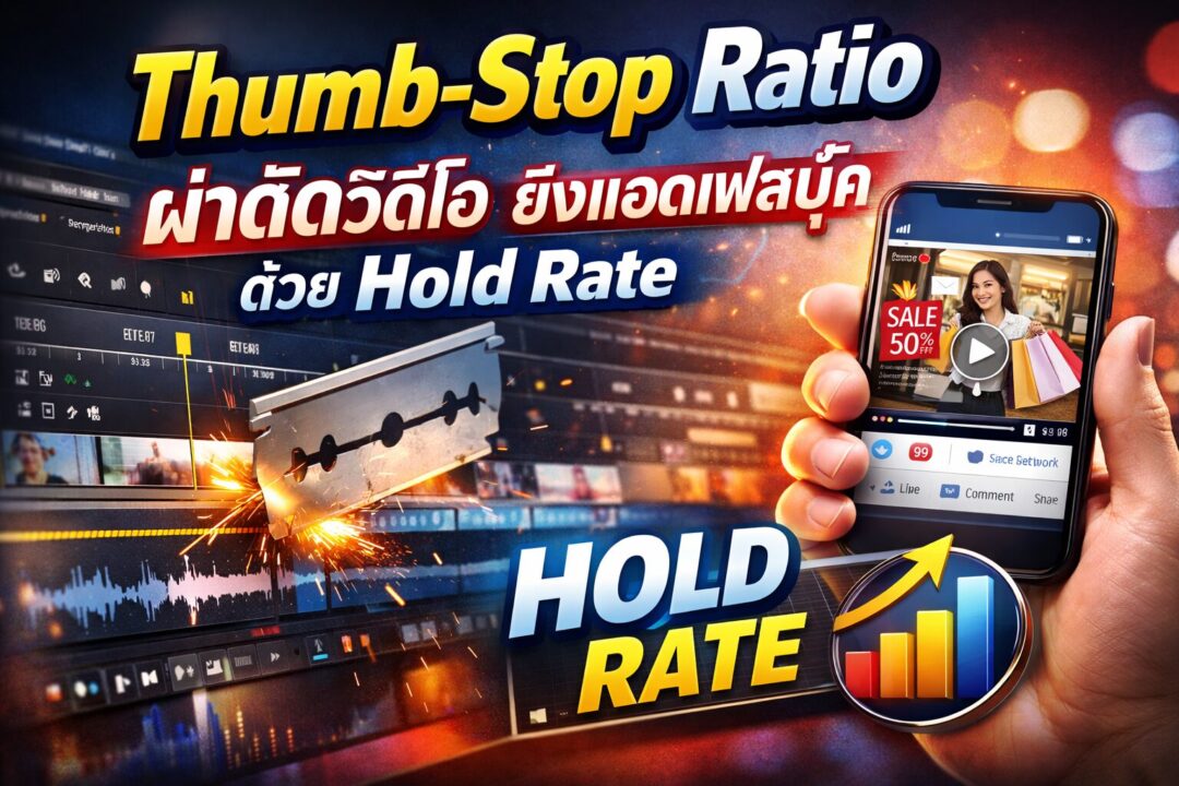 Thumb-Stop Ratio, Hold Rate, ยิงแอดเฟสบุ๊ค, โฆษณาออนไลน์, วัดผลโฆษณา