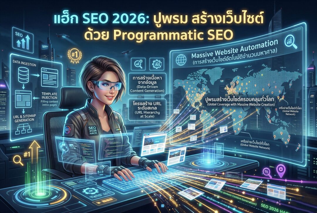 Programmatic SEO, ทำ SEO 2026, สร้างเว็บไซต์, บทความ AI, คีย์เวิร์ด