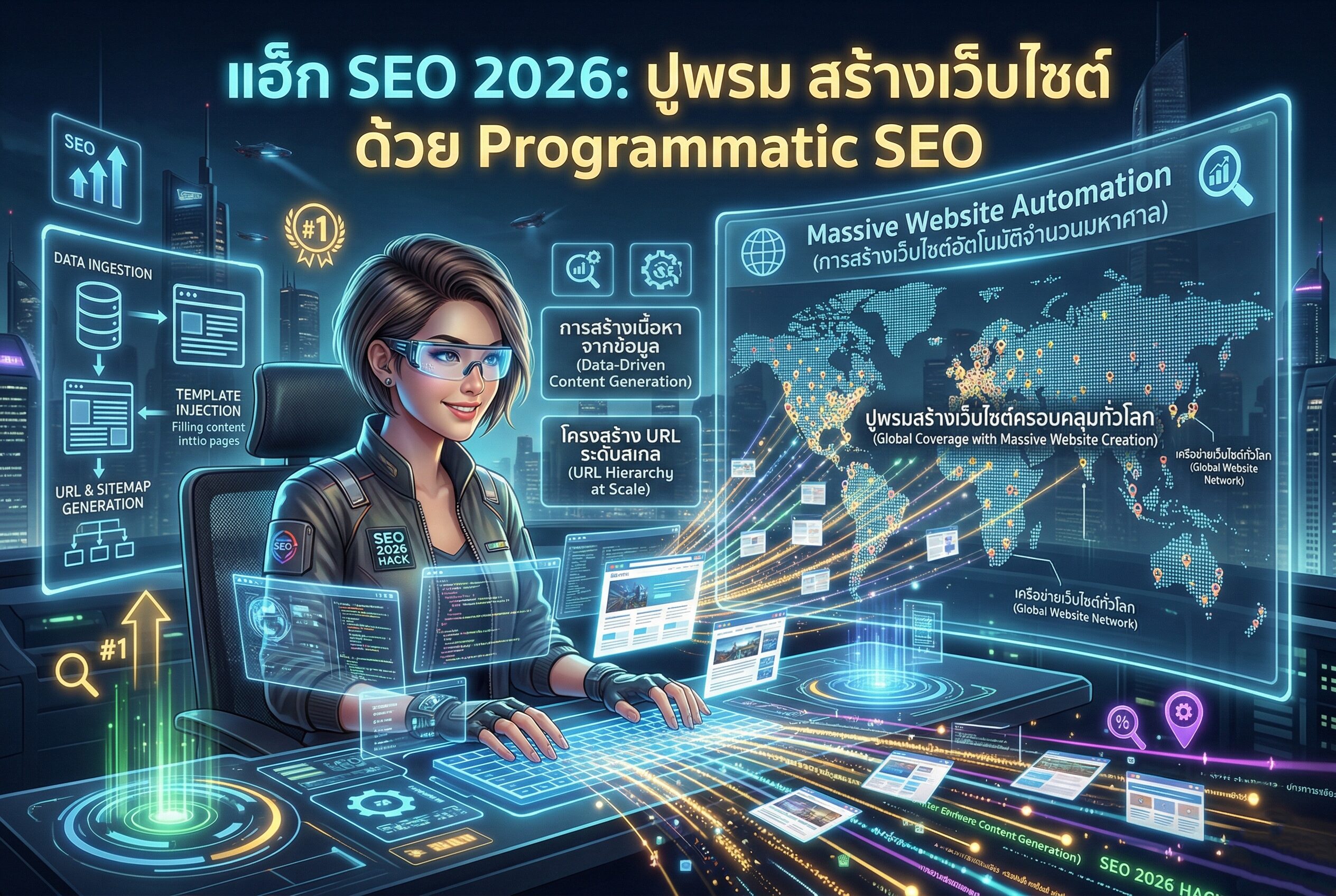 แฮ็ก ทำ SEO 2026 ปูพรม สร้างเว็บไซต์ ด้วย Programmatic SEO Programmatic SEO, ทำ SEO 2026, สร้างเว็บไซต์, บทความ AI, คีย์เวิร์ด