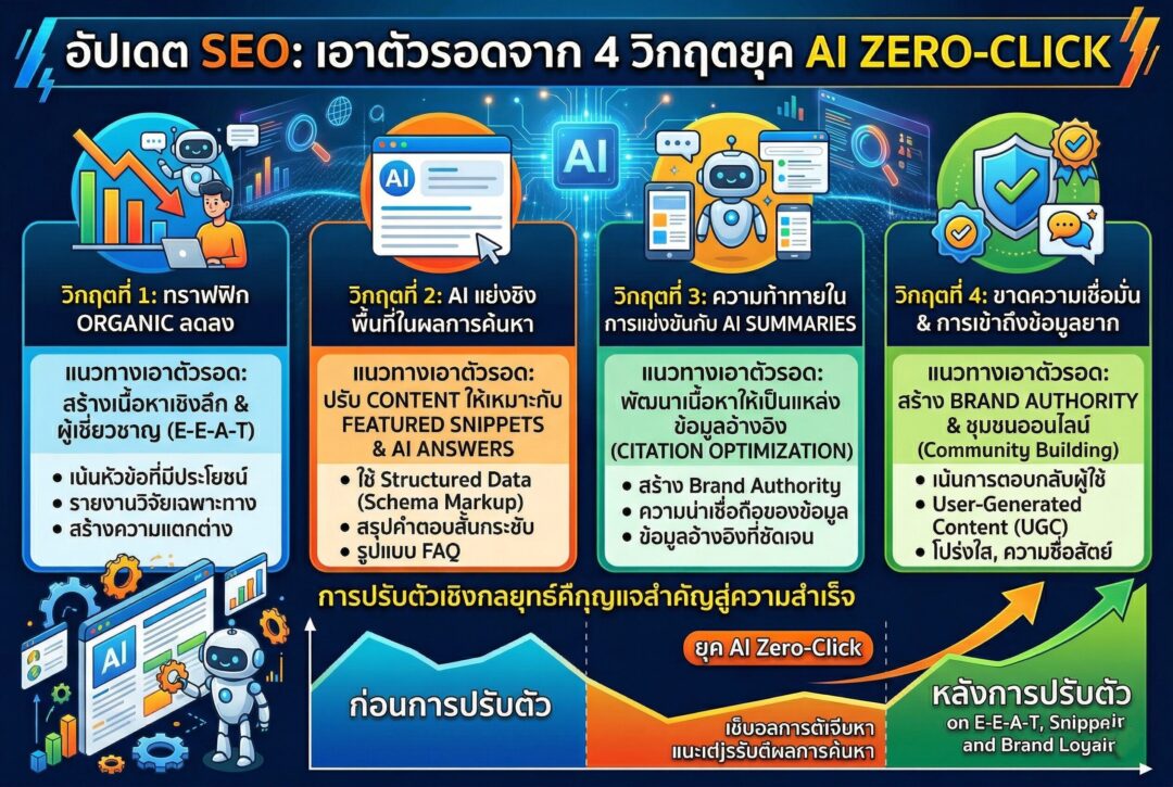 อัปเดต SEO, รับทำ SEO, การตลาดออนไลน์, Zero-Click Search, ยุค AI