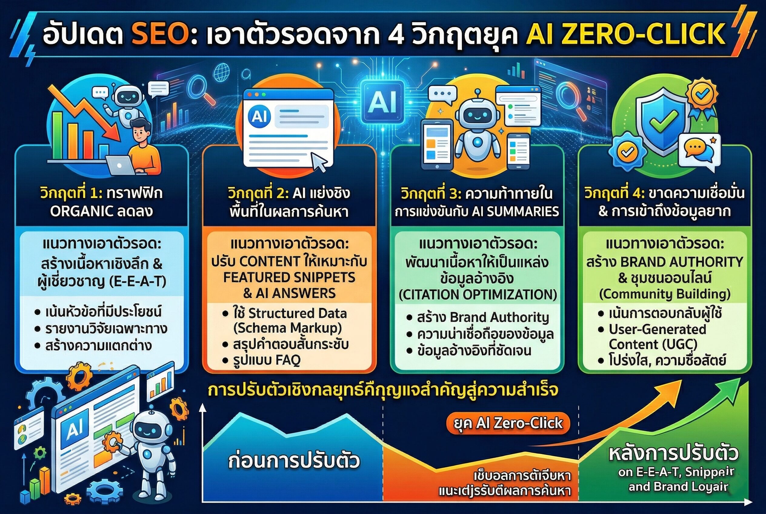 Gemini Generated Image 7g89d7g89d7g89d7 อัปเดต SEO, รับทำ SEO, การตลาดออนไลน์, Zero-Click Search, ยุค AI
