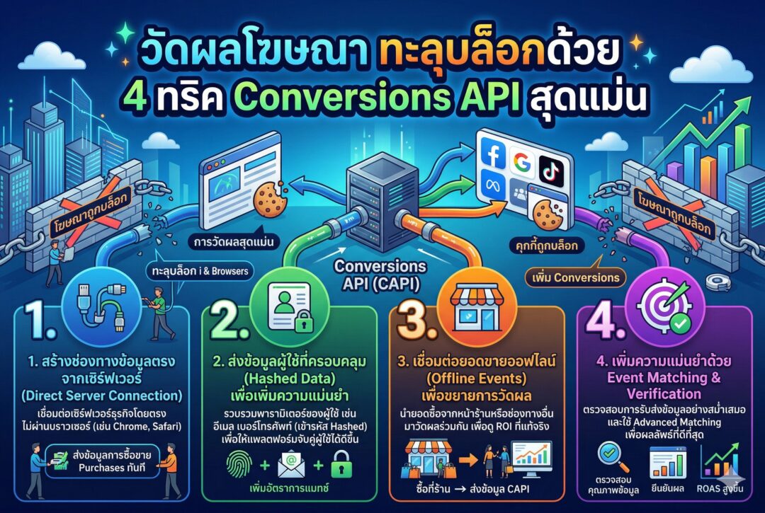 วัดผลโฆษณา, Facebook Ads, Conversions API, ยิงแอด, ลดต้นทุน