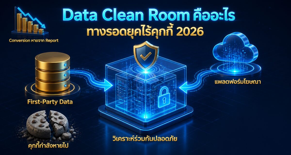 data clean room cookieless 2026 1 Data Clean Room คืออะไร วัดผลโฆษณาไร้คุกกี้แบบปลอดภัย