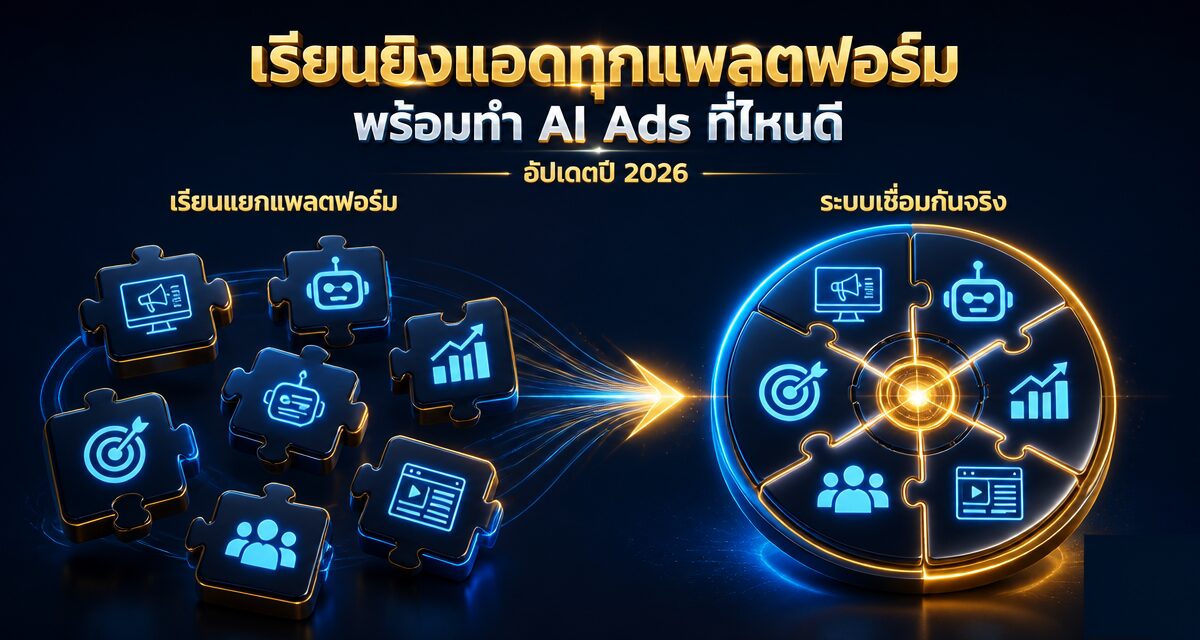 learn all platform ads ai ads course 2026 1 เรียนยิงแอดทุกแพลตฟอร์มพร้อมทำ AI Ads ที่ไหนดี 2026