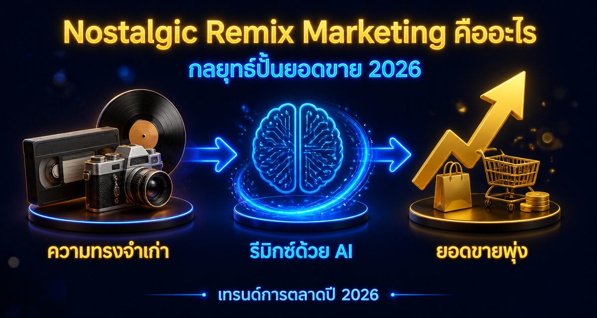 nostalgic remix marketing 2026 1 Nostalgic Remix Marketing คืออะไร: กลยุทธ์ปั้นยอดขาย 2026