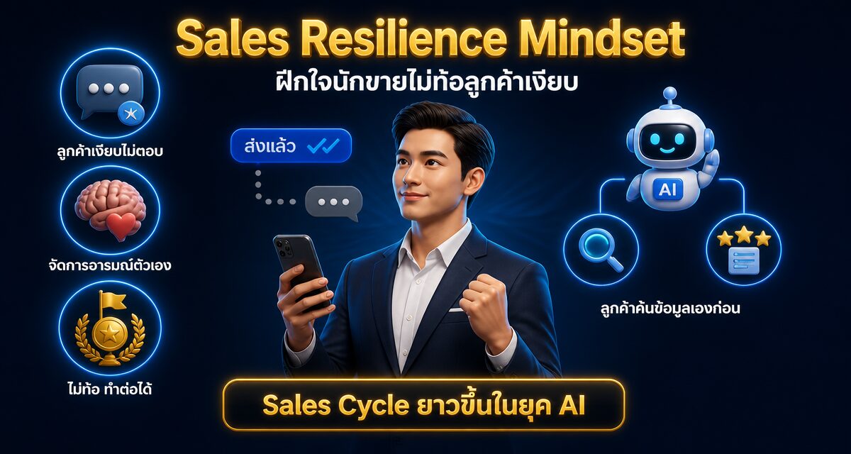Sales Resilience Mindset: ฝึกใจนักขายไม่ท้อลูกค้าเงียบ