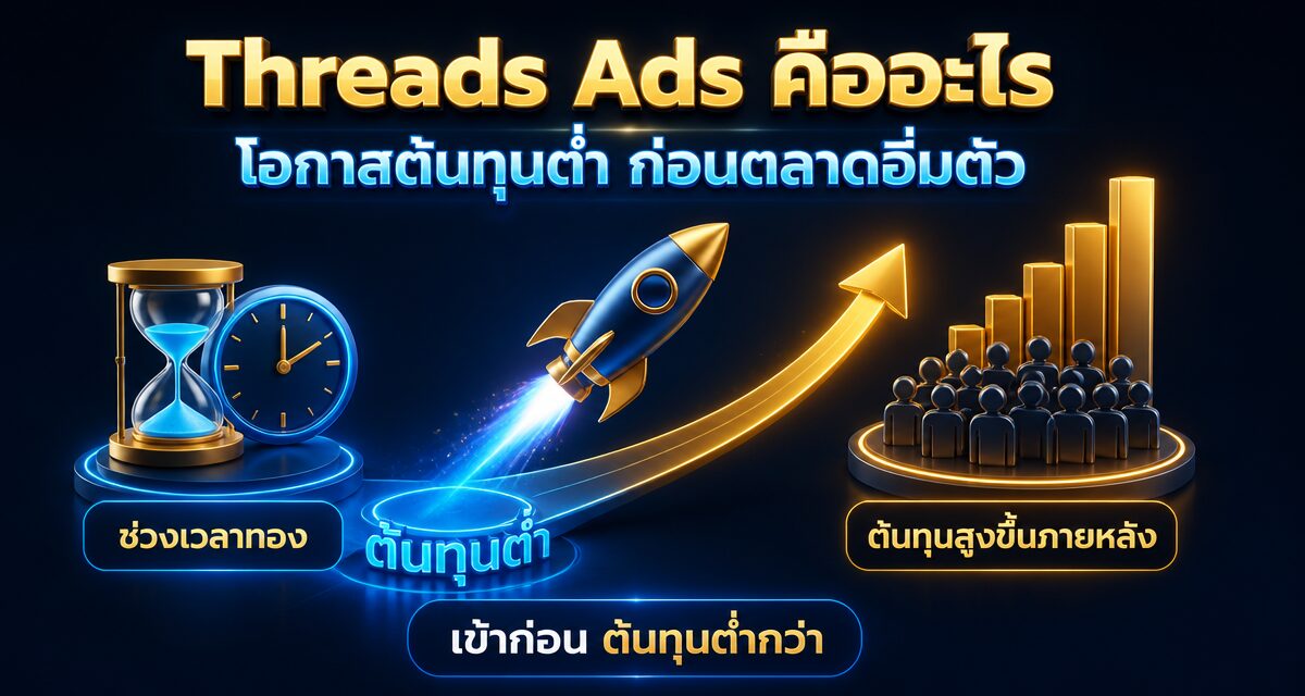 threads ads low competition 2026 1 Threads Ads คืออะไร โอกาสยิงแอดต้นทุนต่ำในปี 2026