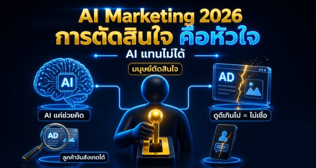 AI Marketing 2026 การตัดสินใจ คือหัวใจที่ AI แทนไม่ได้