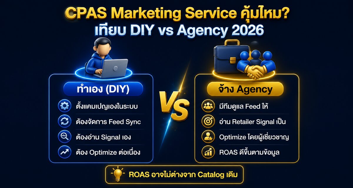 CPAS Marketing Service คุ้มไหม? เทียบ DIY vs Agency 2026
