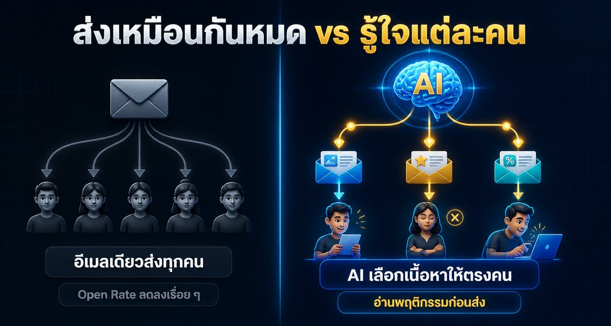 email marketing ai agent 2026 2 Email Marketing AI Agent วิเคราะห์พฤติกรรมลูกค้าและส่งอีเมลอัตโนมัติ