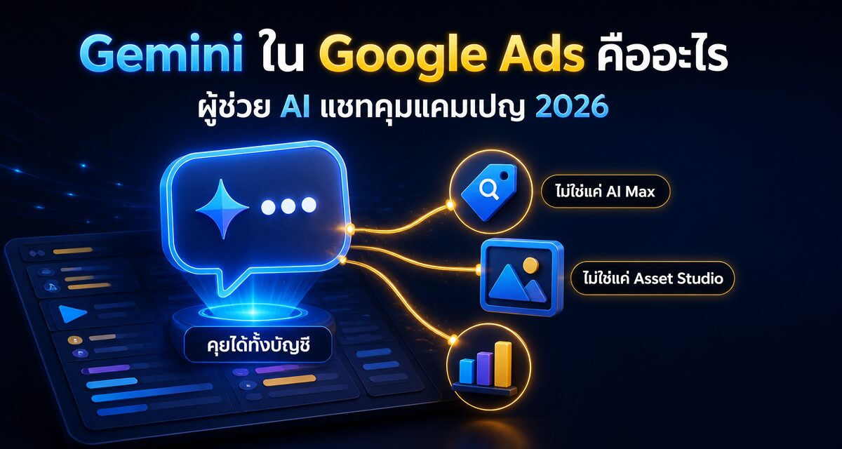 gemini google ads ai chat assistant 2026 1 Gemini ใน Google Ads คืออะไร: ผู้ช่วย AI แชทคุมแคมเปญ 2026