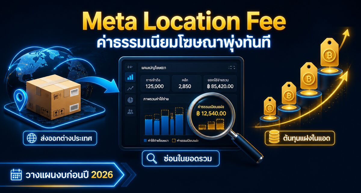 Meta Location Fee ค่าธรรมเนียมโฆษณา Facebook 2026 พุ่งทันที