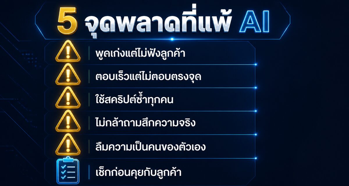 sales mindset ยุค AI และ Human Premium ในการขาย