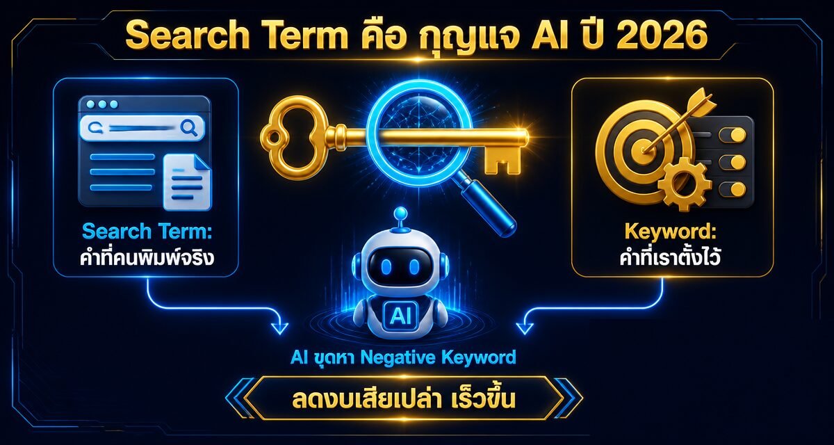 Search Term คือ กุญแจให้ AI ขุด Negative Keyword ปี 2026