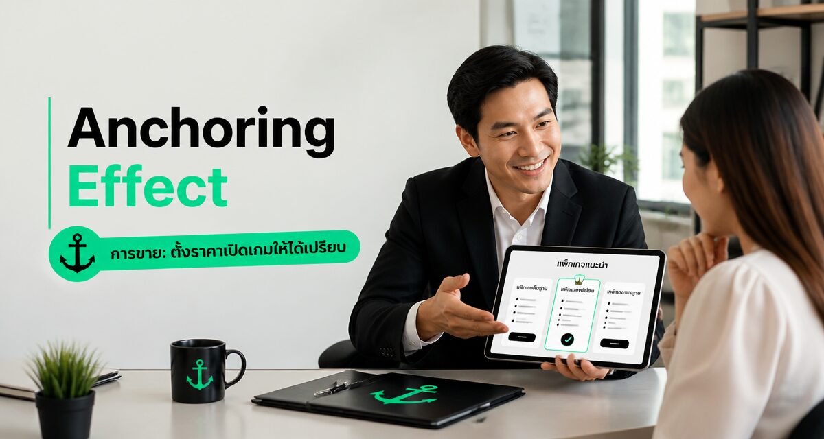 Anchoring Effect การขาย: ตั้งราคาเปิดเกมให้ได้เปรียบ