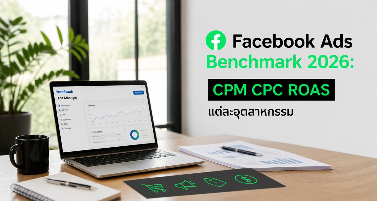 Facebook Ads Benchmark 2026: CPM CPC ROAS แต่ละอุตสาหกรรม