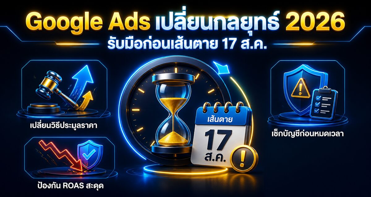 Google Ads เปลี่ยนกลยุทธ์การเสนอราคา 2026 รับมือก่อนเส้นตาย