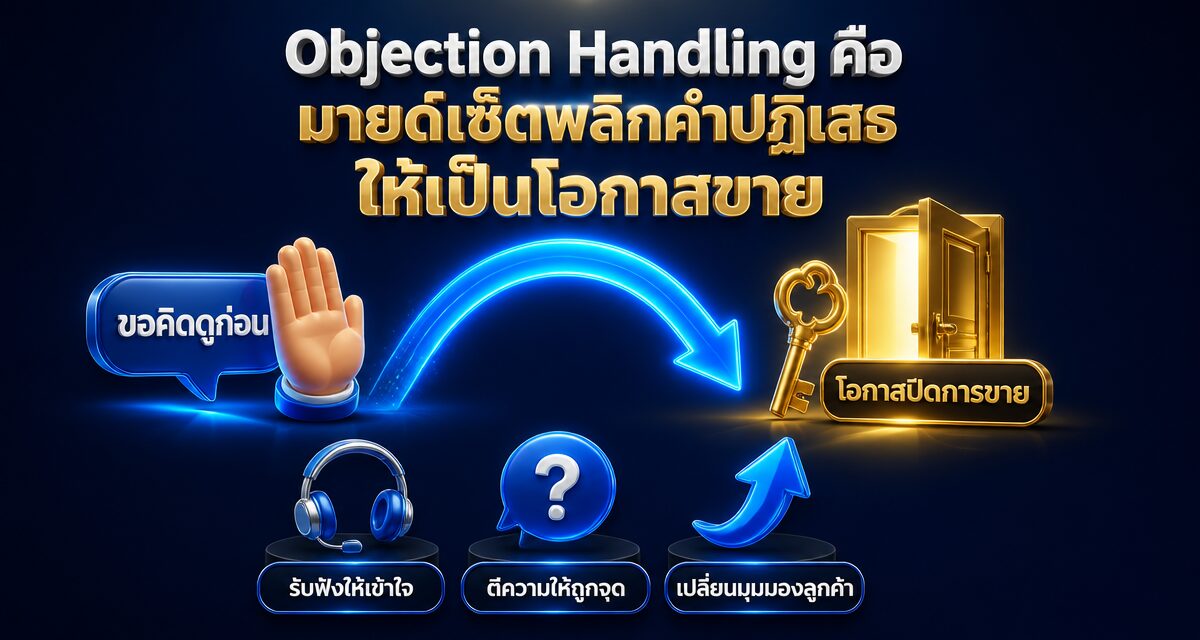 objection handling sales mindset 2026 1 Objection Handling คือ มายด์เซ็ตพลิกคำปฏิเสธเป็นโอกาสขาย
