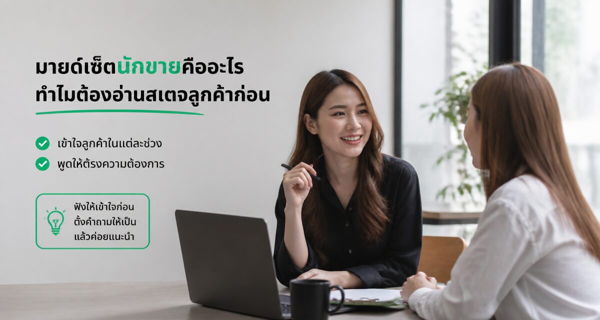 sales mindset buyer stage 2026 2 มายด์เซ็ตนักขาย อ่านสเตจลูกค้าก่อนพูด 2026